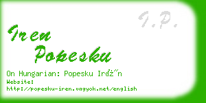 iren popesku business card